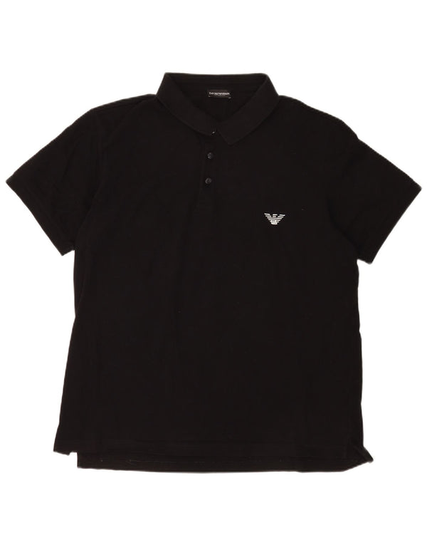 Emporio Armani Polo para hombre 2XL Algodón negro