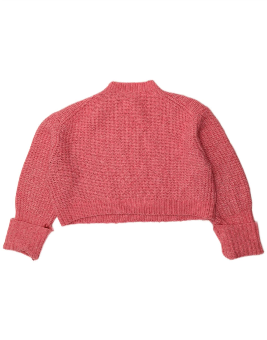Zara Mujer Crop Oversize Cuello Redondo Jersey Jersey Reino Unido 40 Mediano Rosa