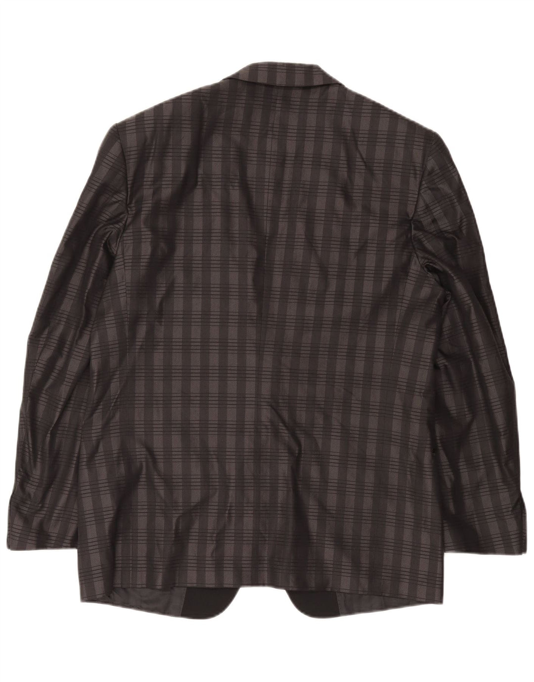 BOCCHESE Chaqueta tipo blazer con 1 botón para hombre IT 52 XL Seda a cuadros gris