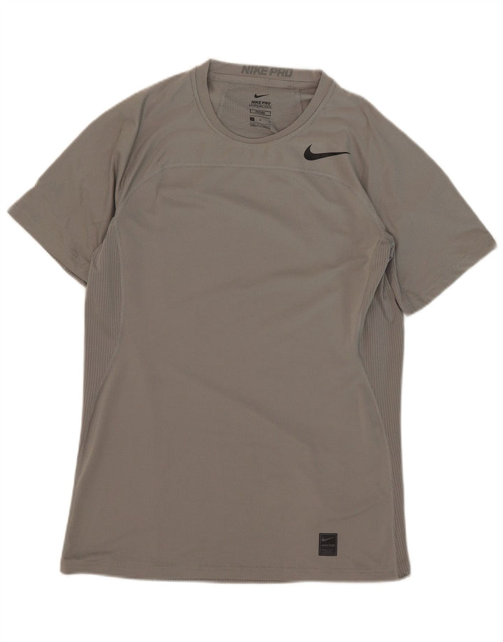 Nike Camiseta ajustada para hombre Top Gris medio Poliéster