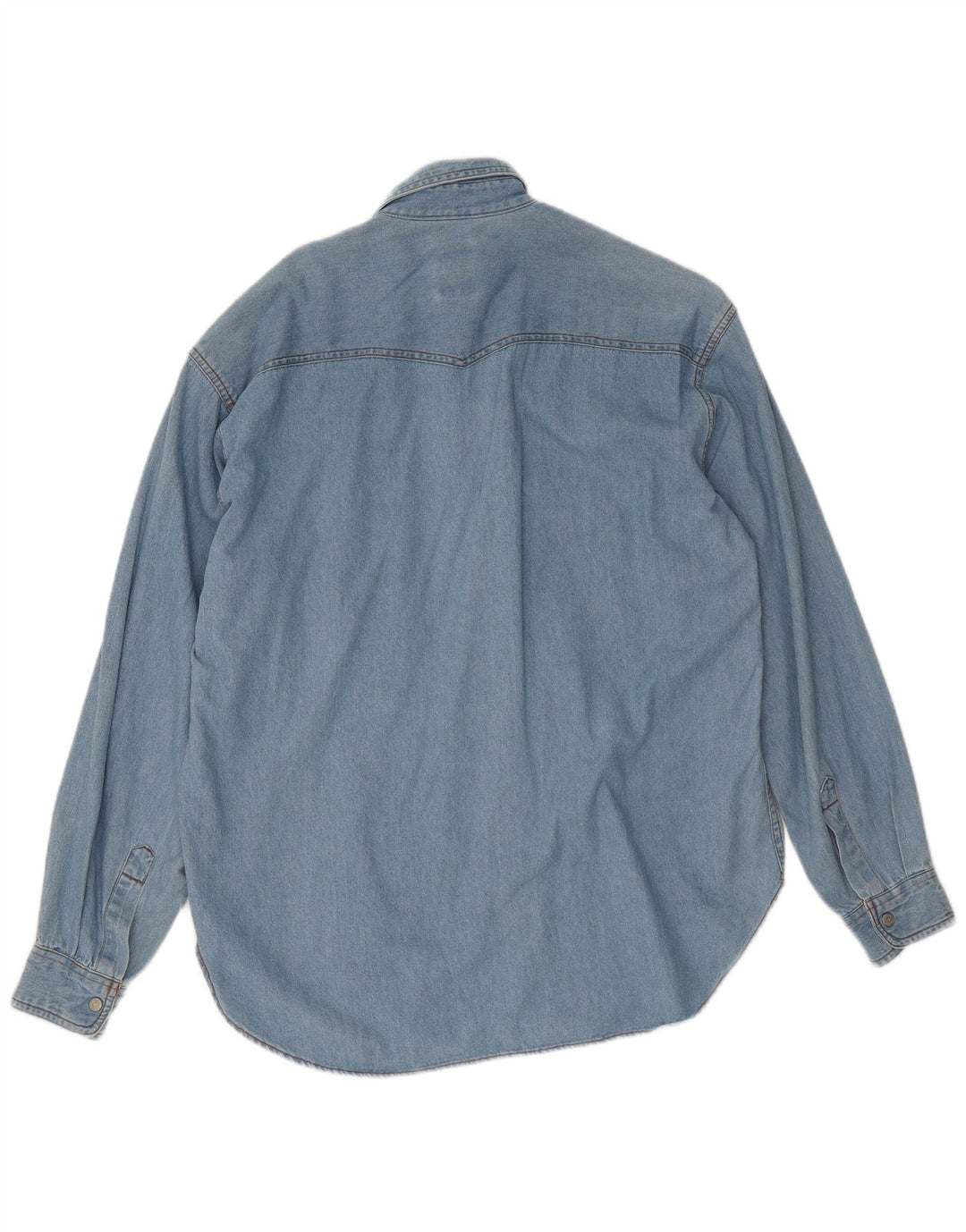 Camisa Vaquera Casucci Hombre Algodón Azul Medio