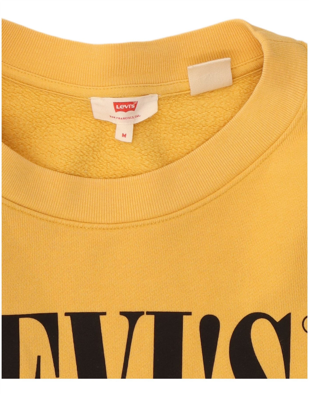 Levi's Sudadera con gráfico de corte extragrande para mujer, talla 40, color amarillo mediano