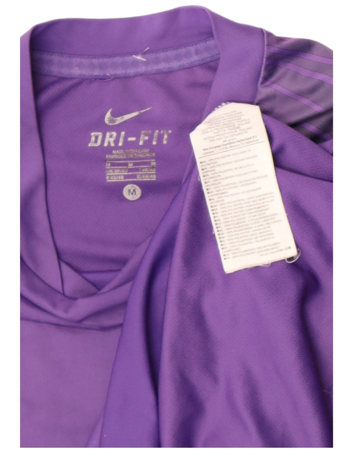 Nike - Camiseta Dri Fit para hombre, poliéster color block, color morado medio