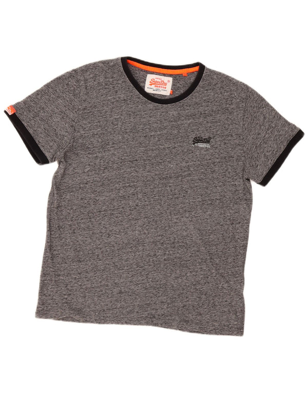 Superdry Camiseta para hombre Top 2XL Algodón moteado gris