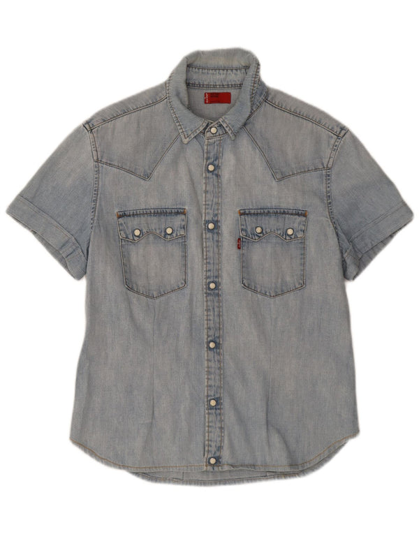 Levi's Hombre Camisa Vaquera De Manga Corta Azul Medio