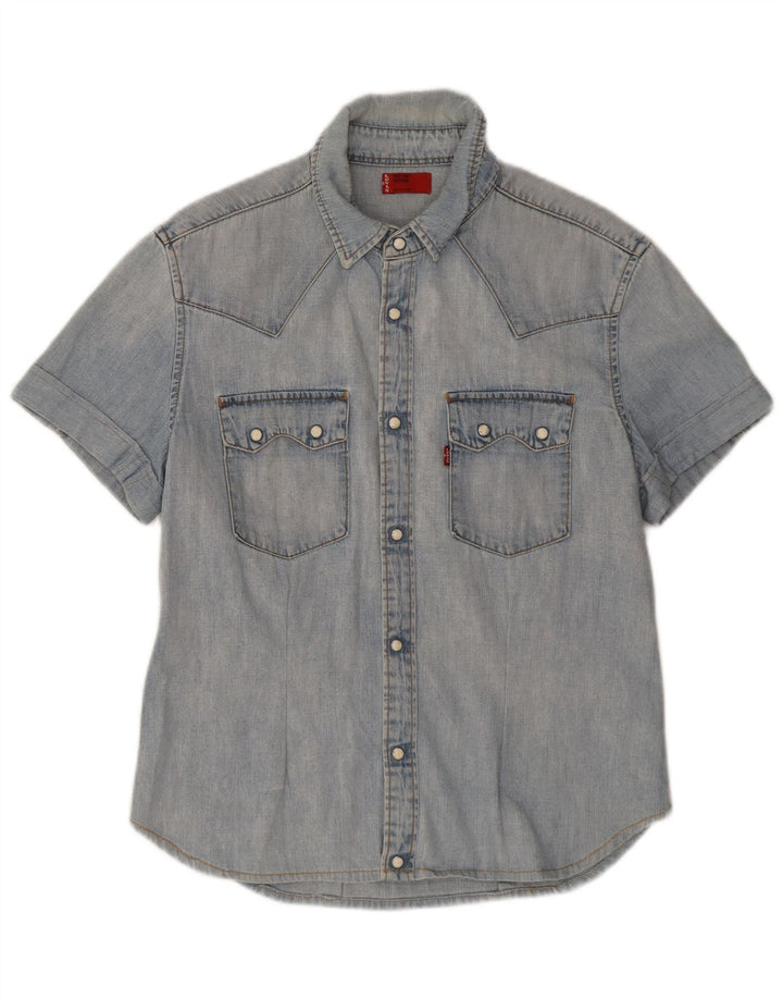 Levi's Hombre Camisa Vaquera De Manga Corta Azul Medio