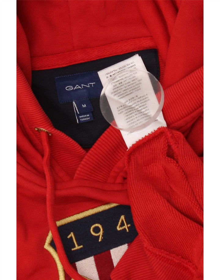 Gant Hombre Sudadera Con Capucha Gráfica Jersey De Algodón Rojo Medio