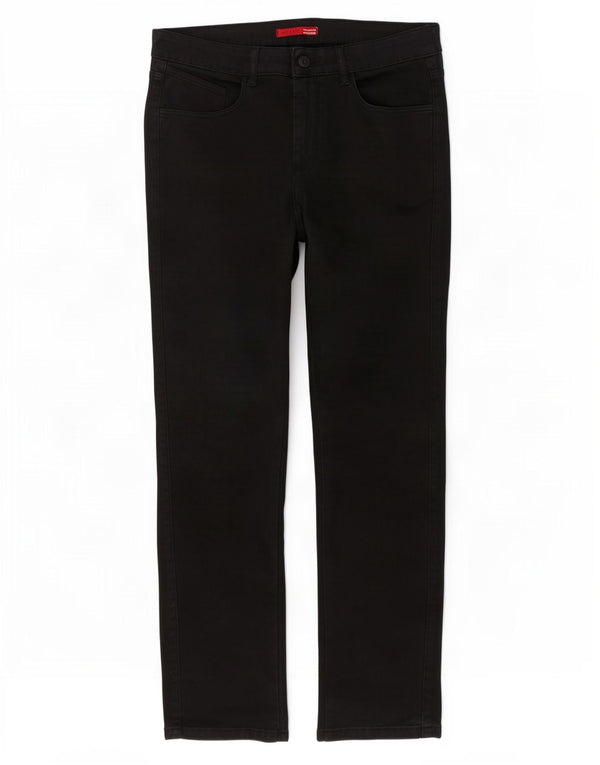 Zara Mens Slim Fit Pantalones Casuales EU 44 Large W34 L32 Algodón Negro