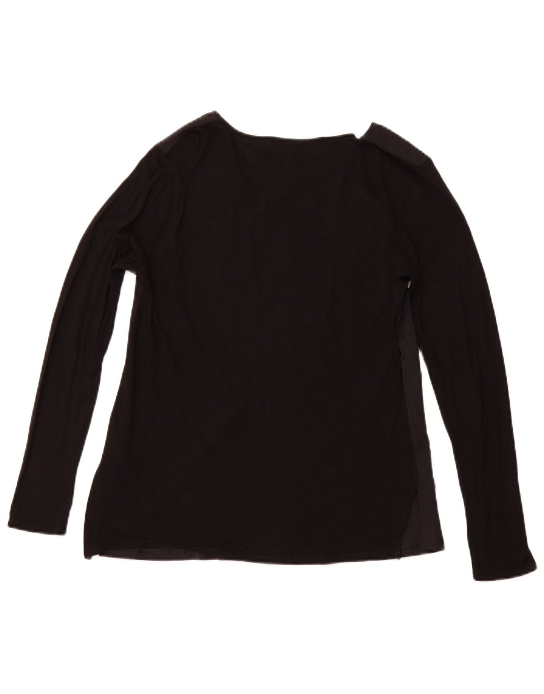 DESIGUAL Top gráfico para mujer de manga larga UK 44 Grande Viscosa floral negra