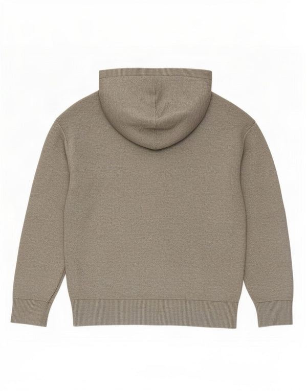 Marks & Spencer Suéter tipo cárdigan con capucha para mujer UK 44 Viscosa gris medio