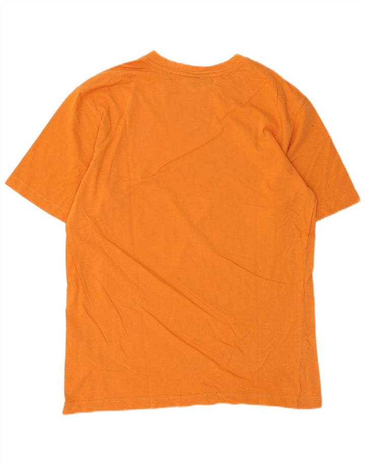 ELLESSE Mens Graphic T-Shirt Top Medium Orange Cotton Vintage Ellesse and Second-Hand Ellesse from Messina Hembry 
