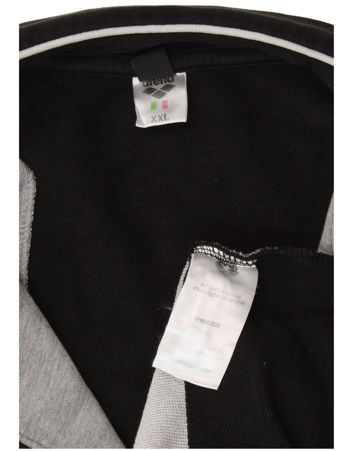 Arena Hombre Chándal Top Chaqueta 2XL Negro Colorblock Algodón