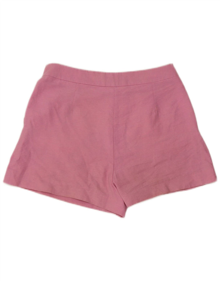 Zara Mujer Pantalones Calientes De Cintura Alta Mediano W28 Algodón Rosa