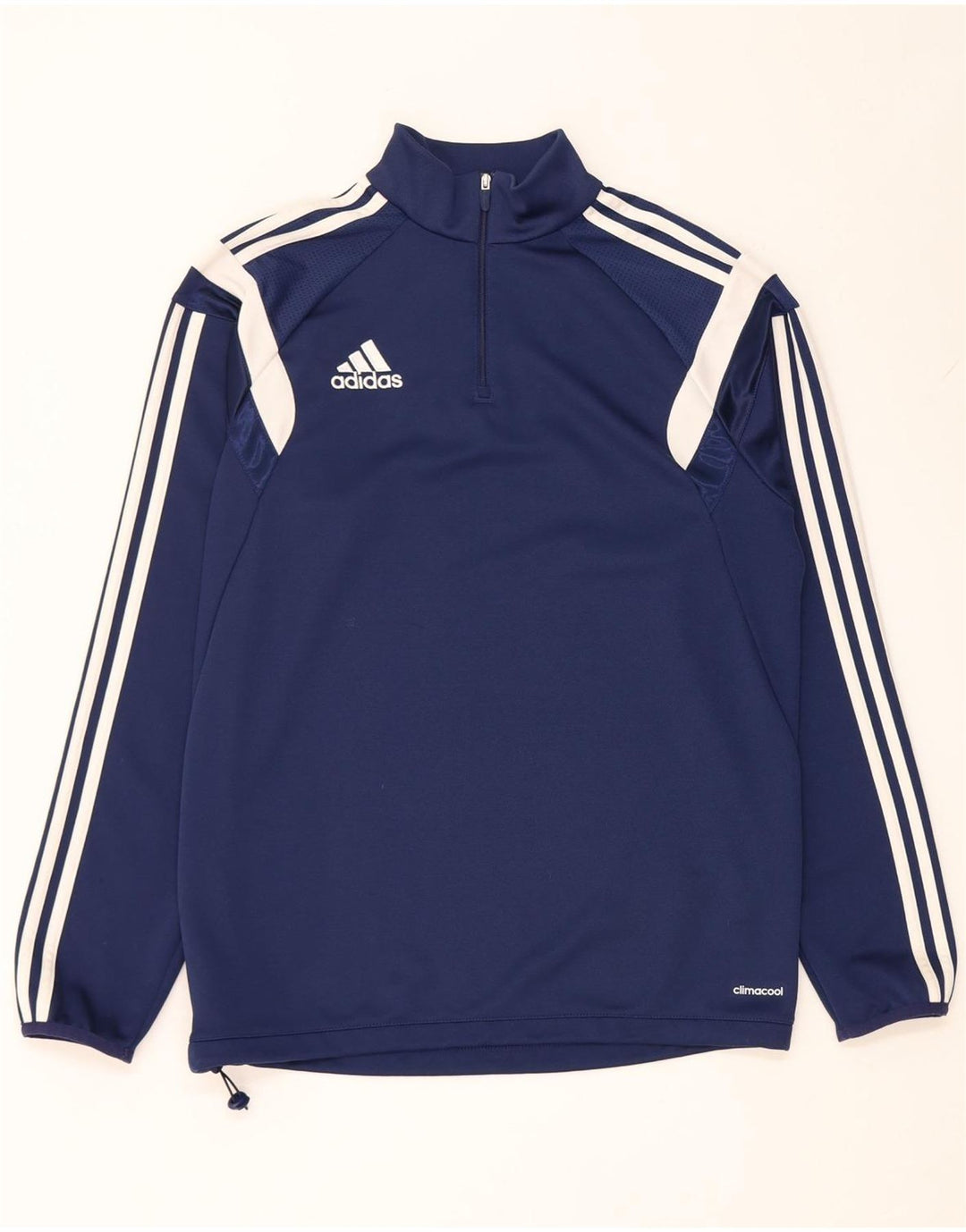Adidas Hombre Climacool Jersey Chándal Top Medio Azul Marino Colorblock