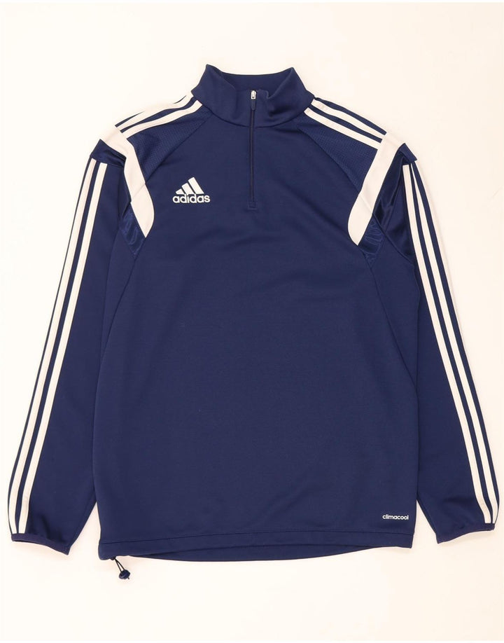 Adidas Hombre Climacool Jersey Chándal Top Medio Azul Marino Colorblock