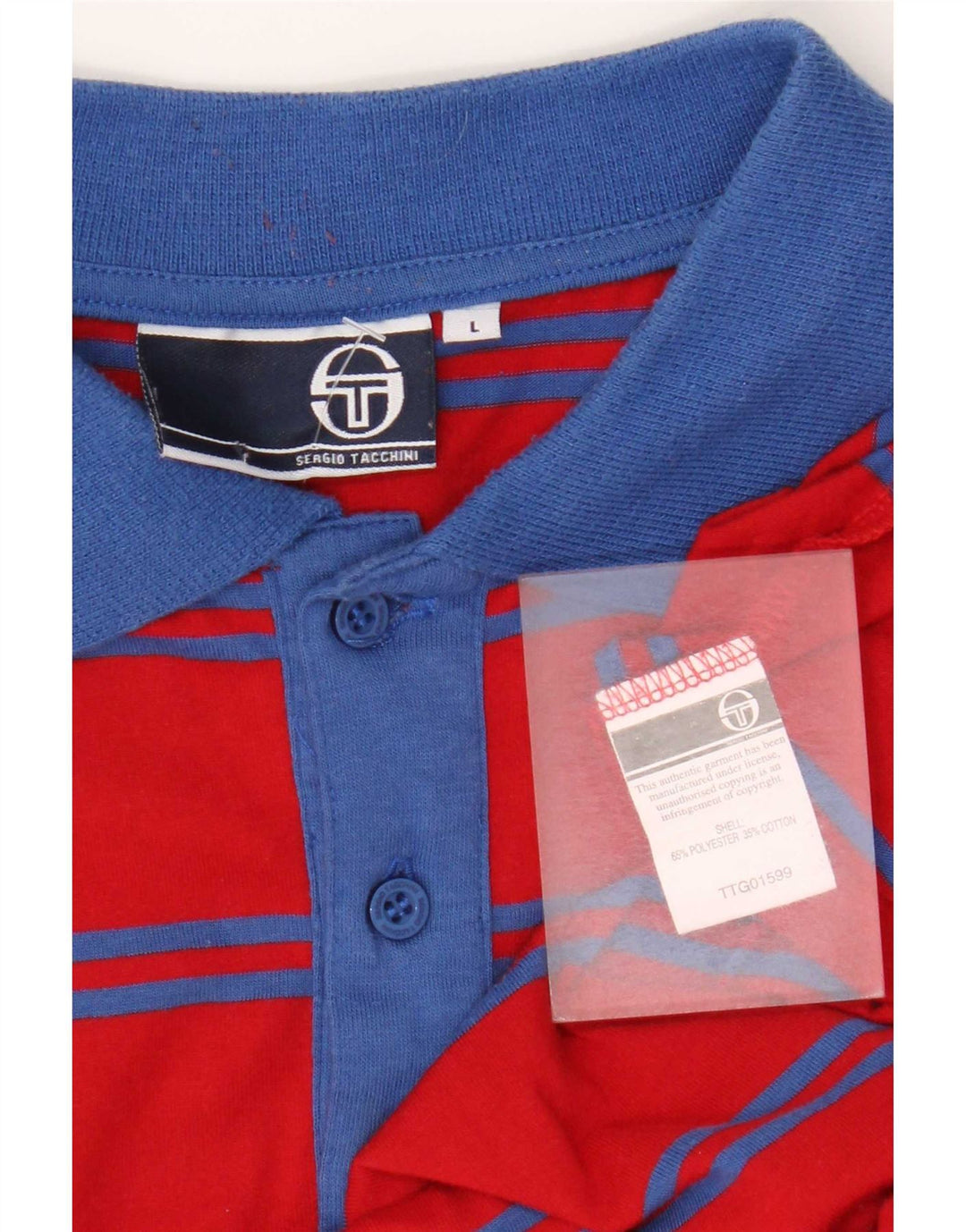 Sergio Tacchini Polo Hombre Poliéster Rayas Rojas Grandes
