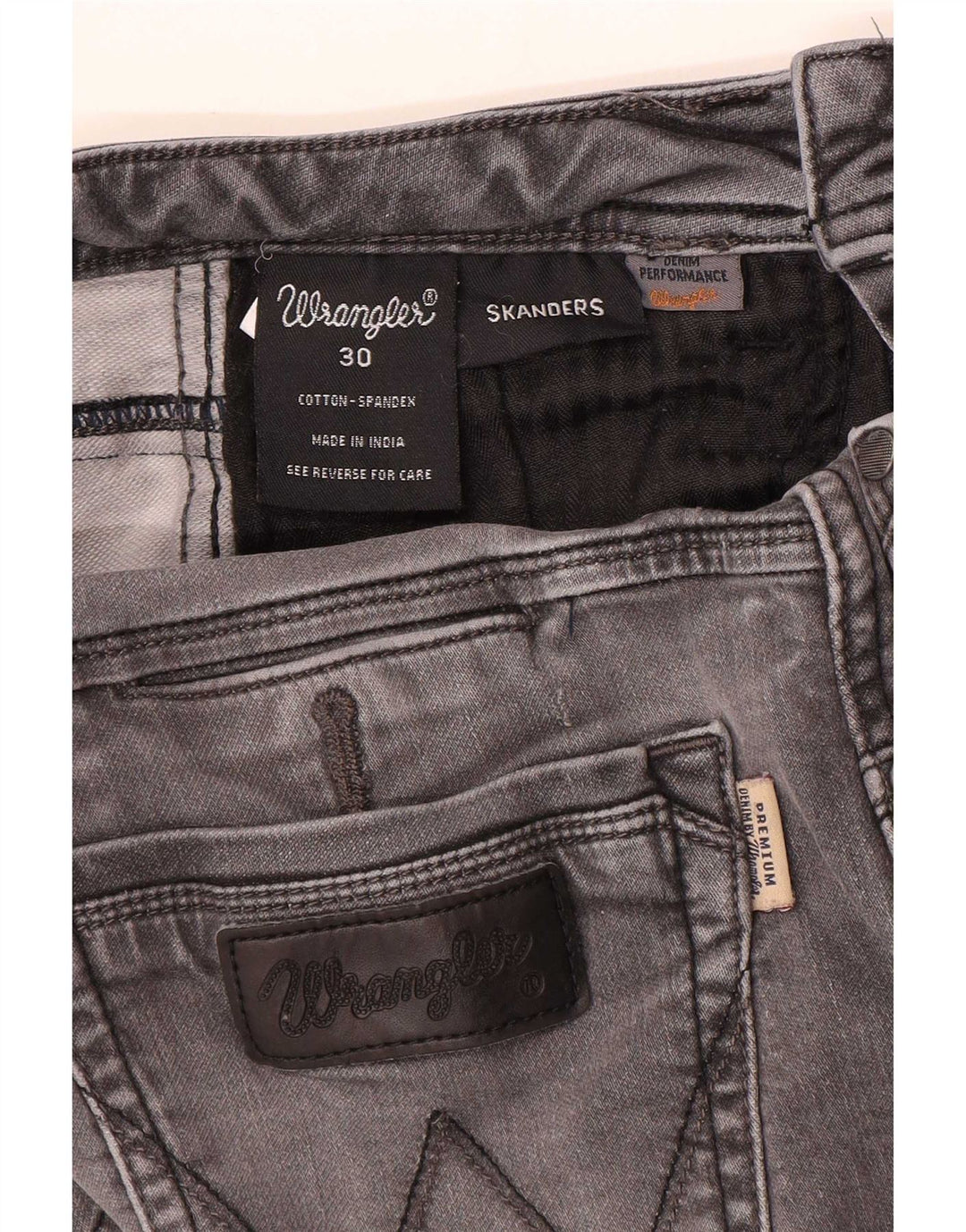 Vaqueros Wrangler Skanders Slim Para Mujer W30 L31 Algodón Gris