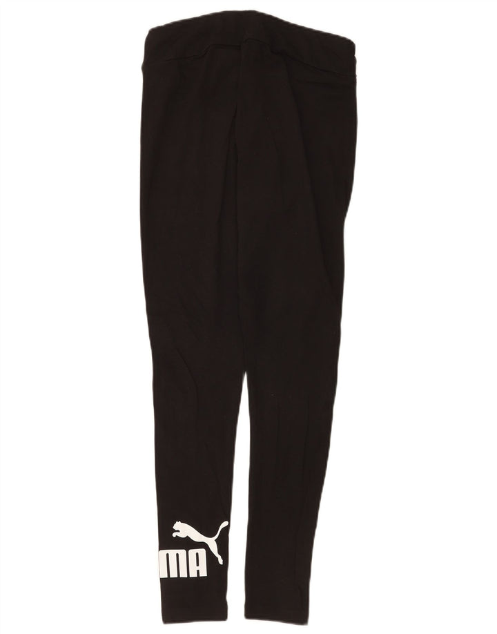 Puma Leggings gráficos para mujer UK 8 Small Algodón negro