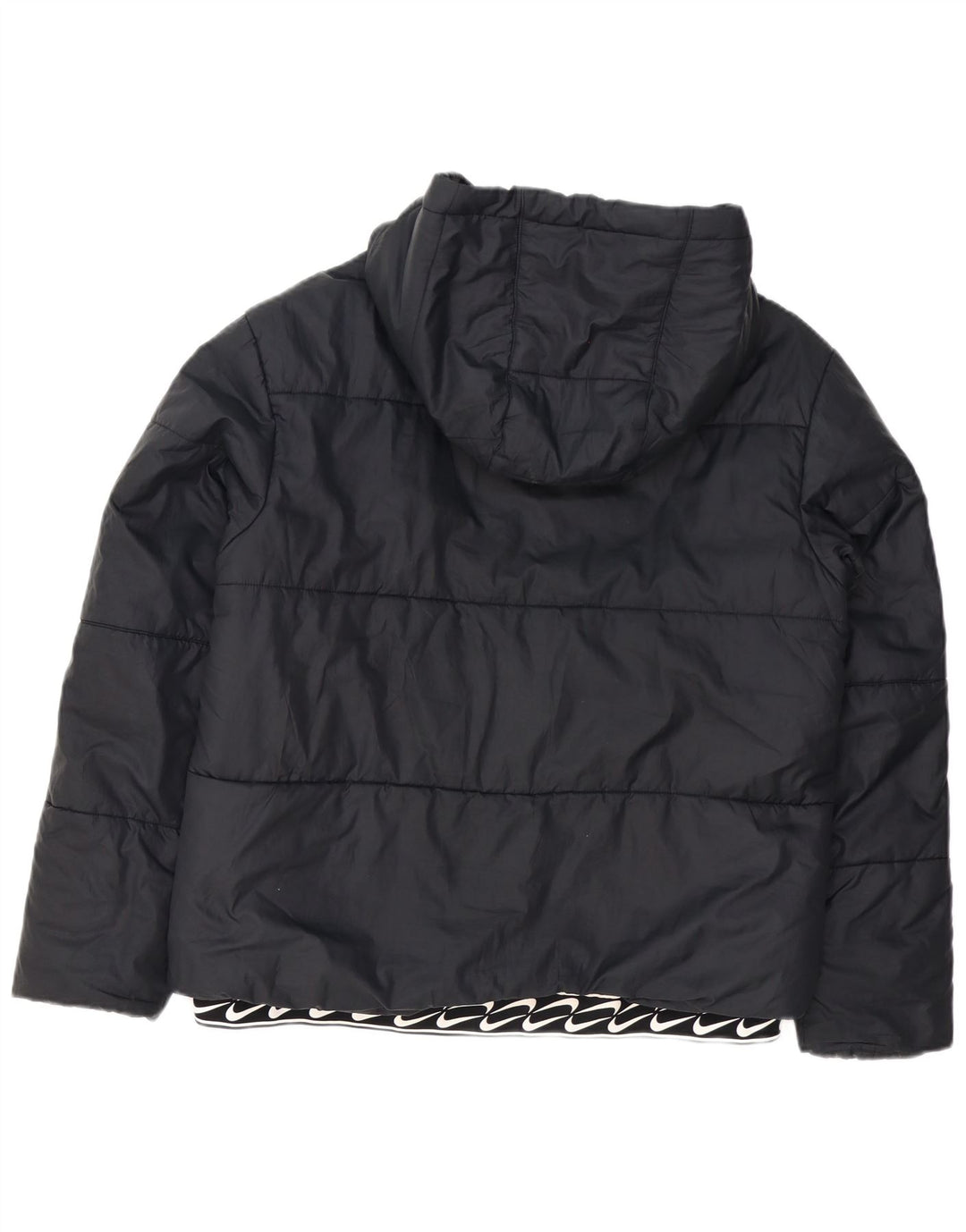 Nike - Chaqueta acolchada con capucha para mujer, talla XL, poliéster negro