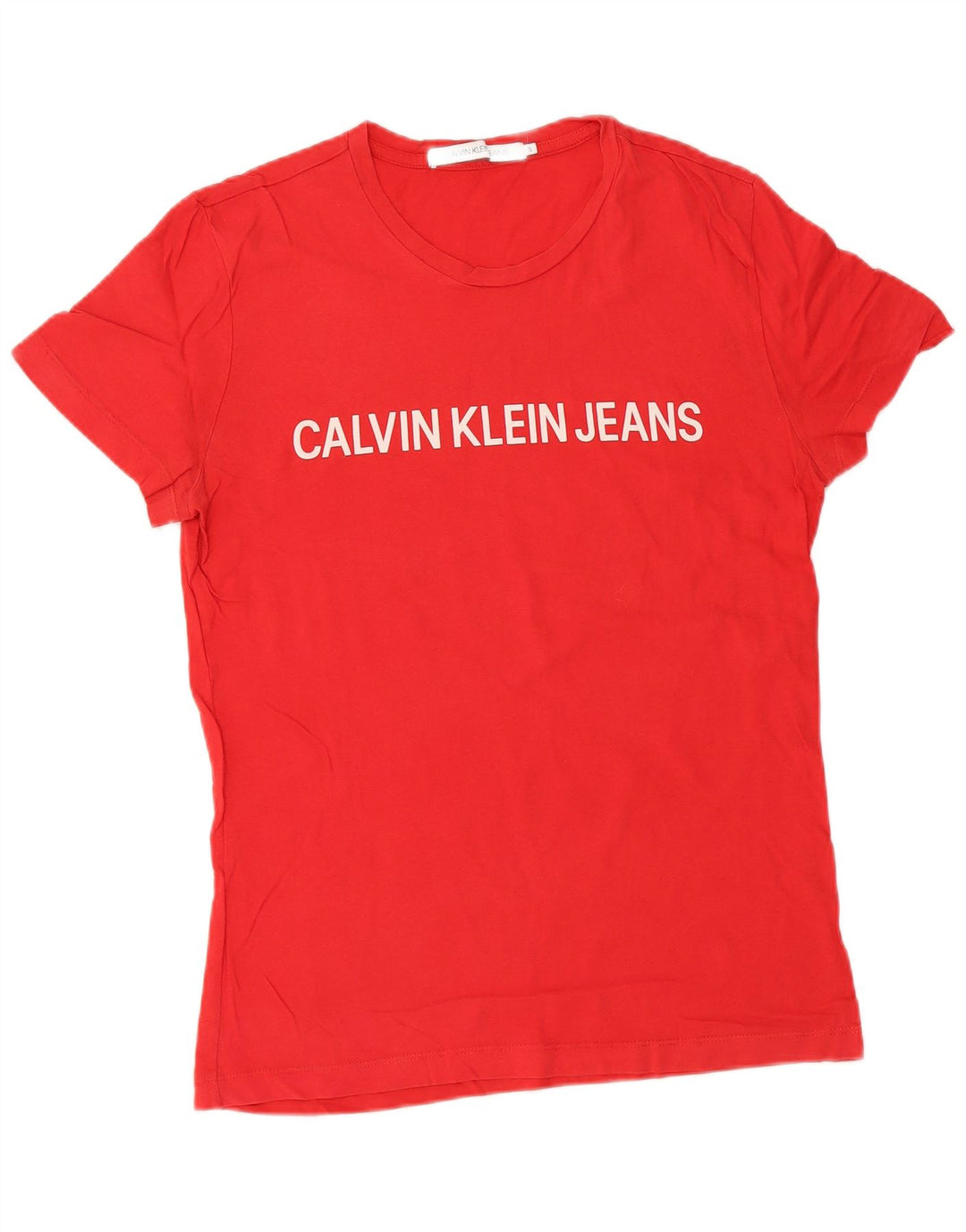 CALVIN KLEIN JEANS Camiseta gráfica para hombre Top Small Rojo