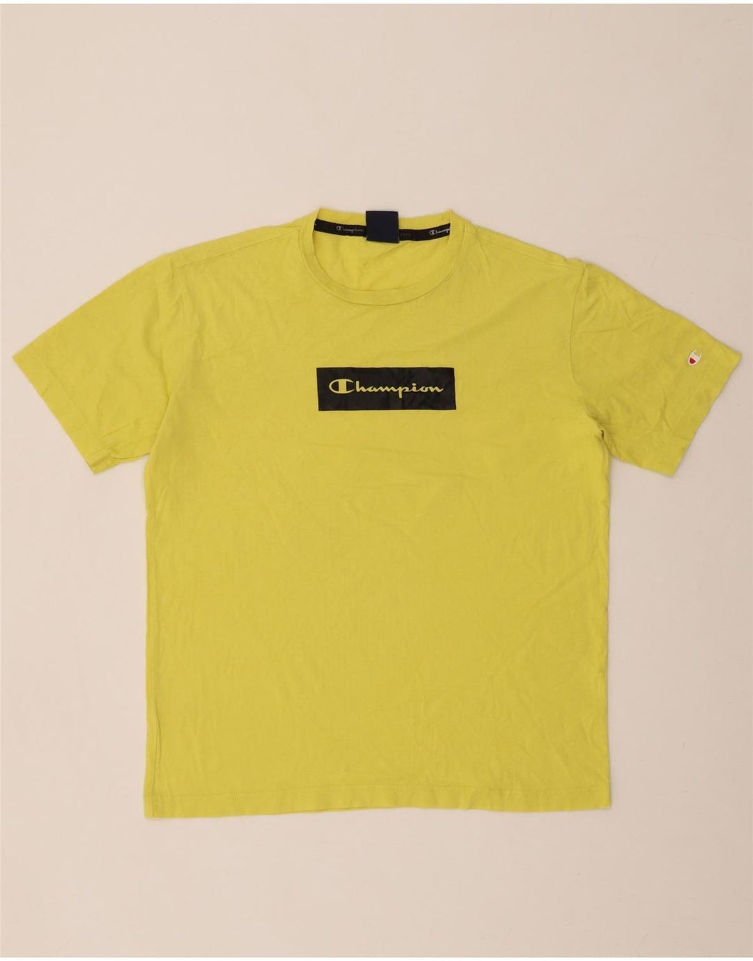 CHAMPION Camiseta gráfica para hombre Top pequeño amarillo