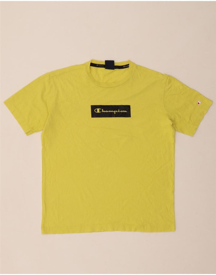 CHAMPION Camiseta gráfica para hombre Top pequeño amarillo