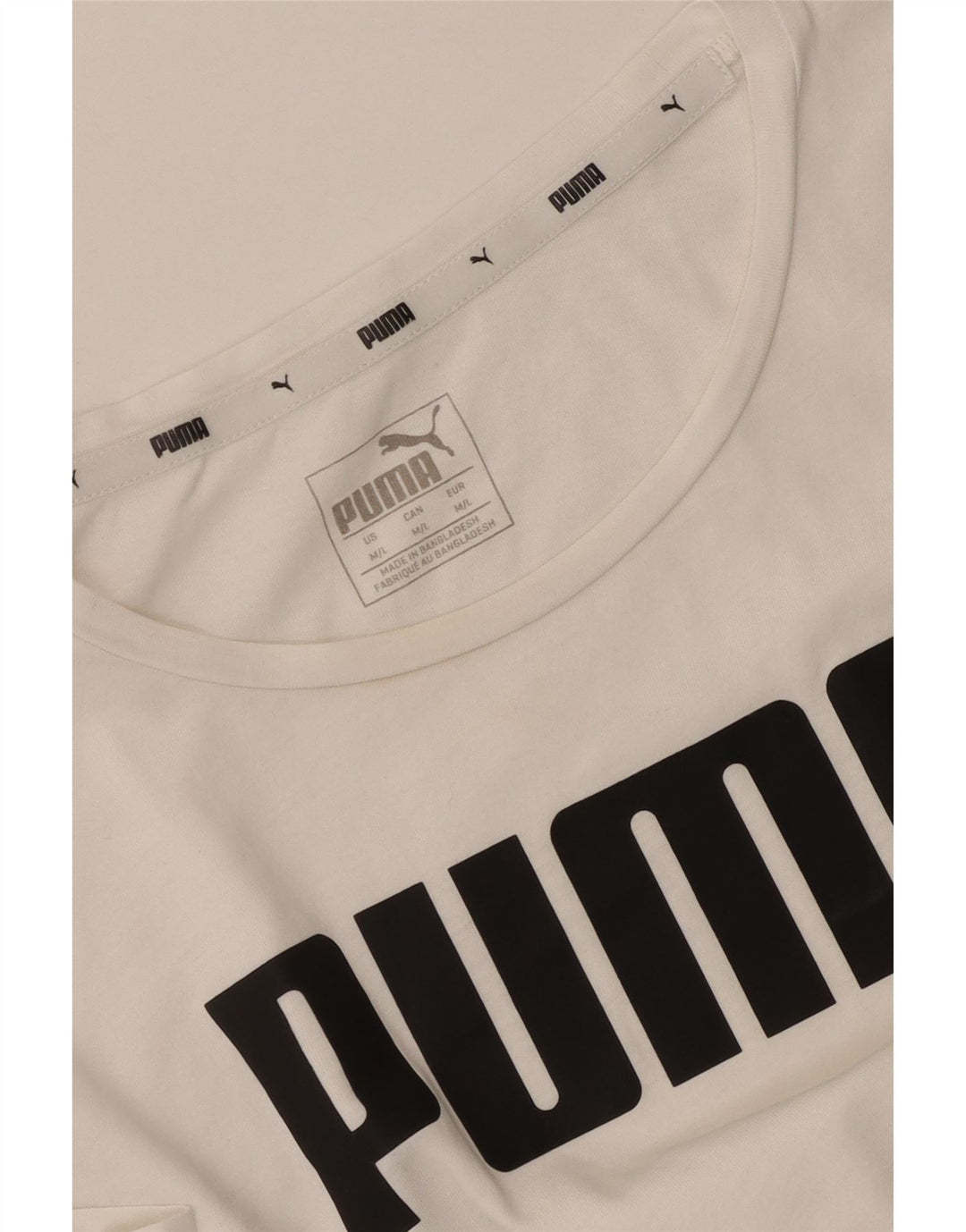 Puma Camiseta gráfica para mujer Top UK 12 Medium White