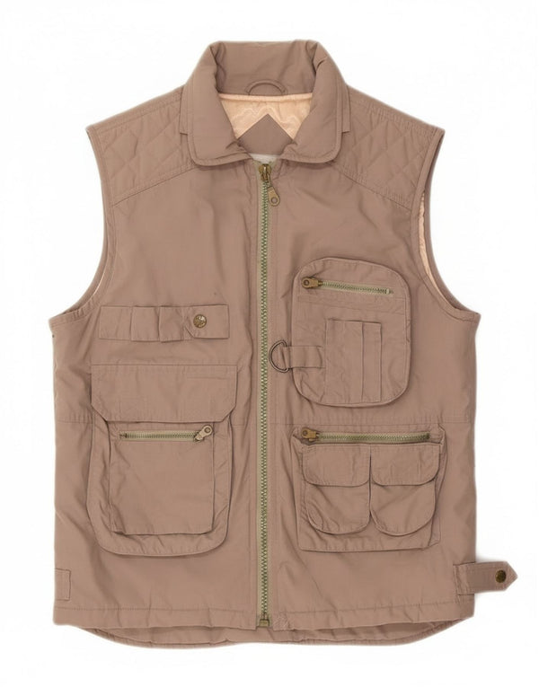 Vintage mujer utilidad chaleco Reino Unido 18 XL gris