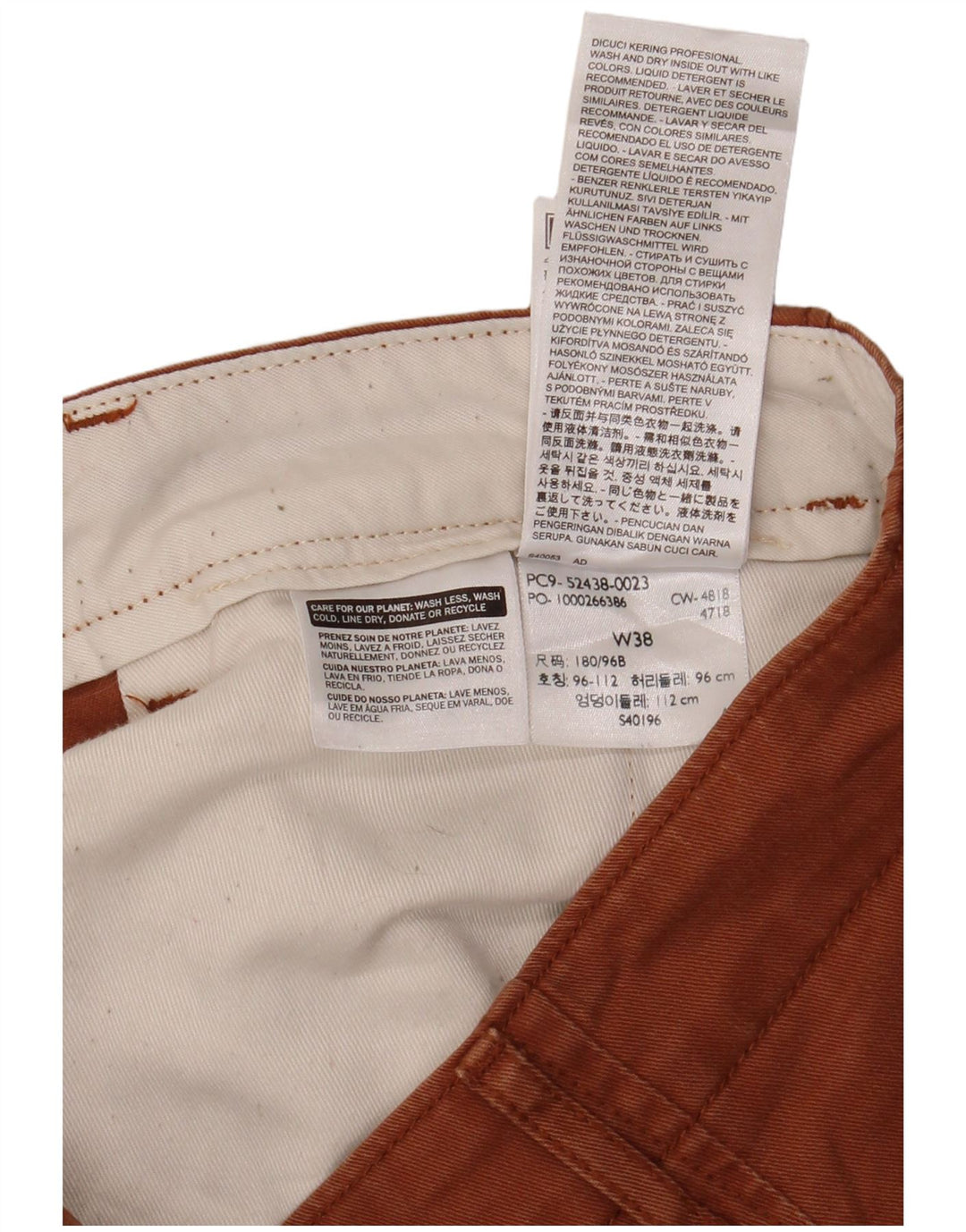 Levi's Pantalones cortos chinos para hombre W38 XL Algodón marrón