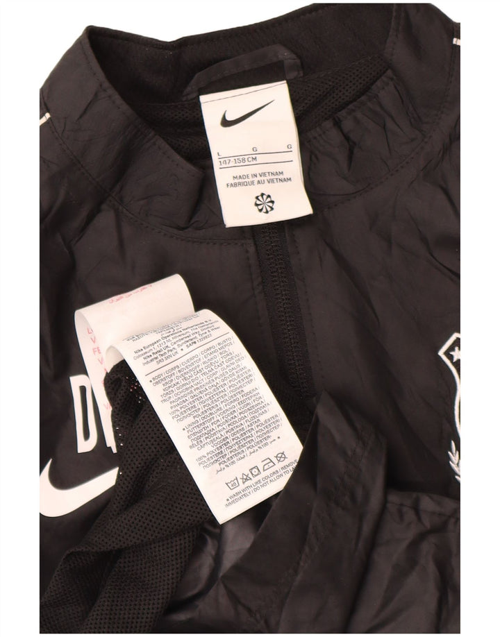 Nike Chaqueta impermeable gráfica para niños 12-13 años Grande Poliéster negro