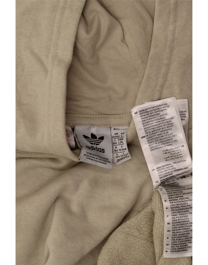 ADIDAS Jersey con capucha para niño 13-14 años Beige Algodón
