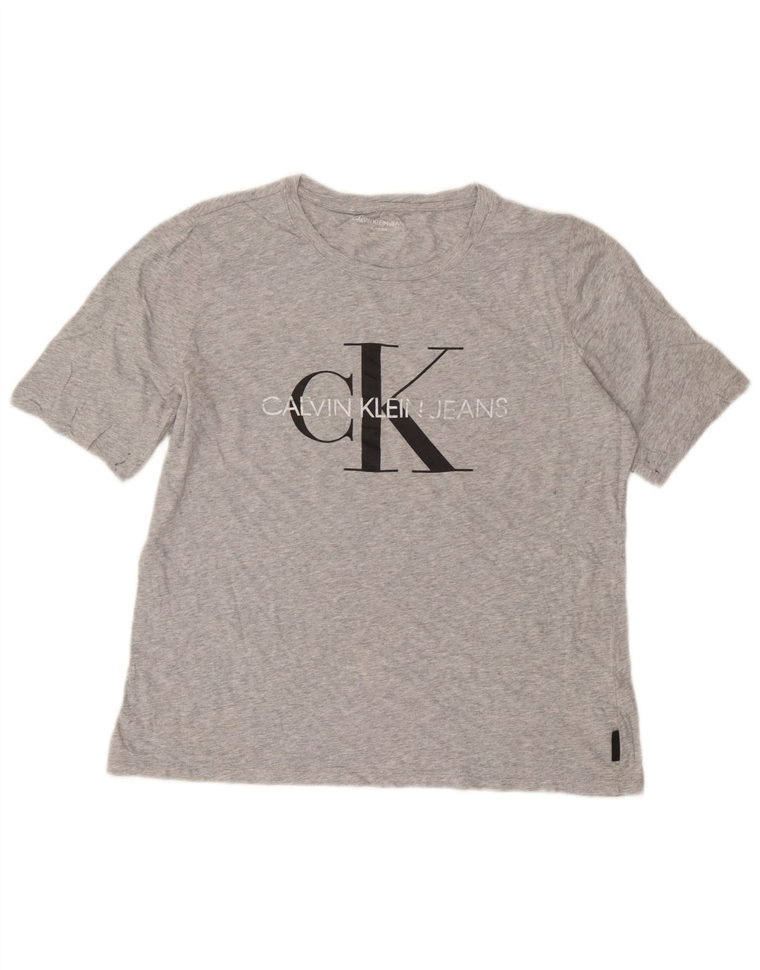 Calvin Klein Camiseta gráfica para mujer Top UK 18 XL Algodón gris