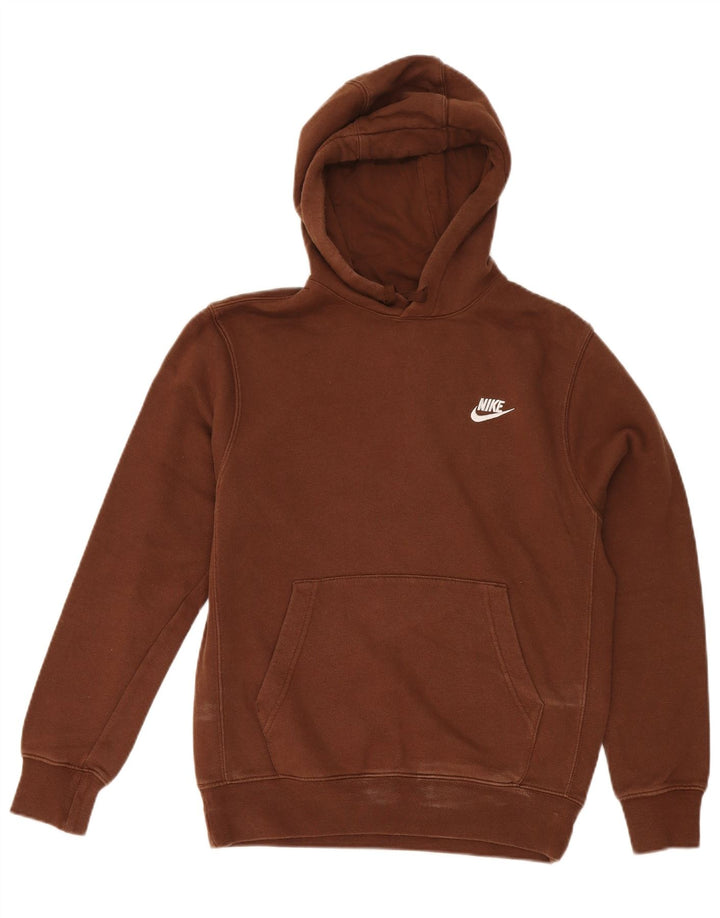 Nike - Sudadera con capucha para hombre, talla pequeña, algodón marrón