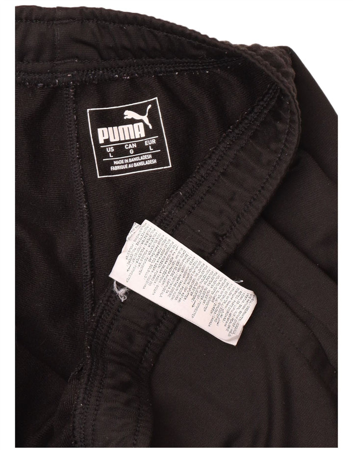 PUMA Mens Tracksuit Trousers Large  Black Polyester
