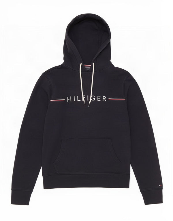Tommy Hilfiger Jersey con capucha gráfica para hombre de algodón azul marino mediano