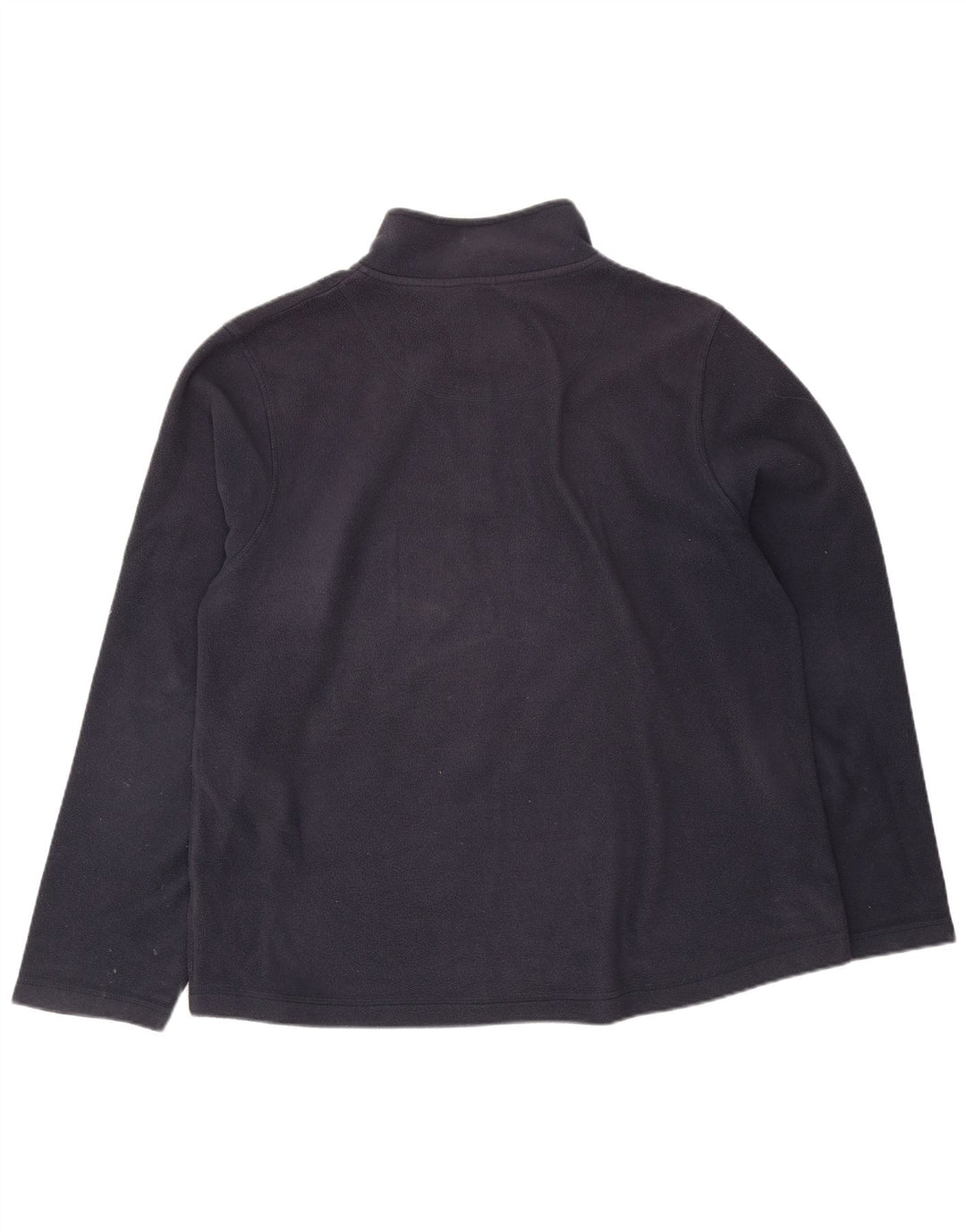 Weird Fish Jersey de forro polar con cuello y cremallera para hombre, 2XL, poliéster azul marino
