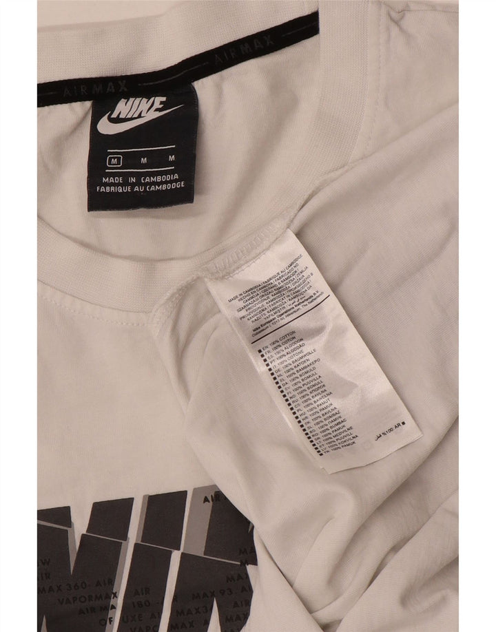 Nike - Camiseta con gráfico Air Max para hombre, algodón blanco mediano