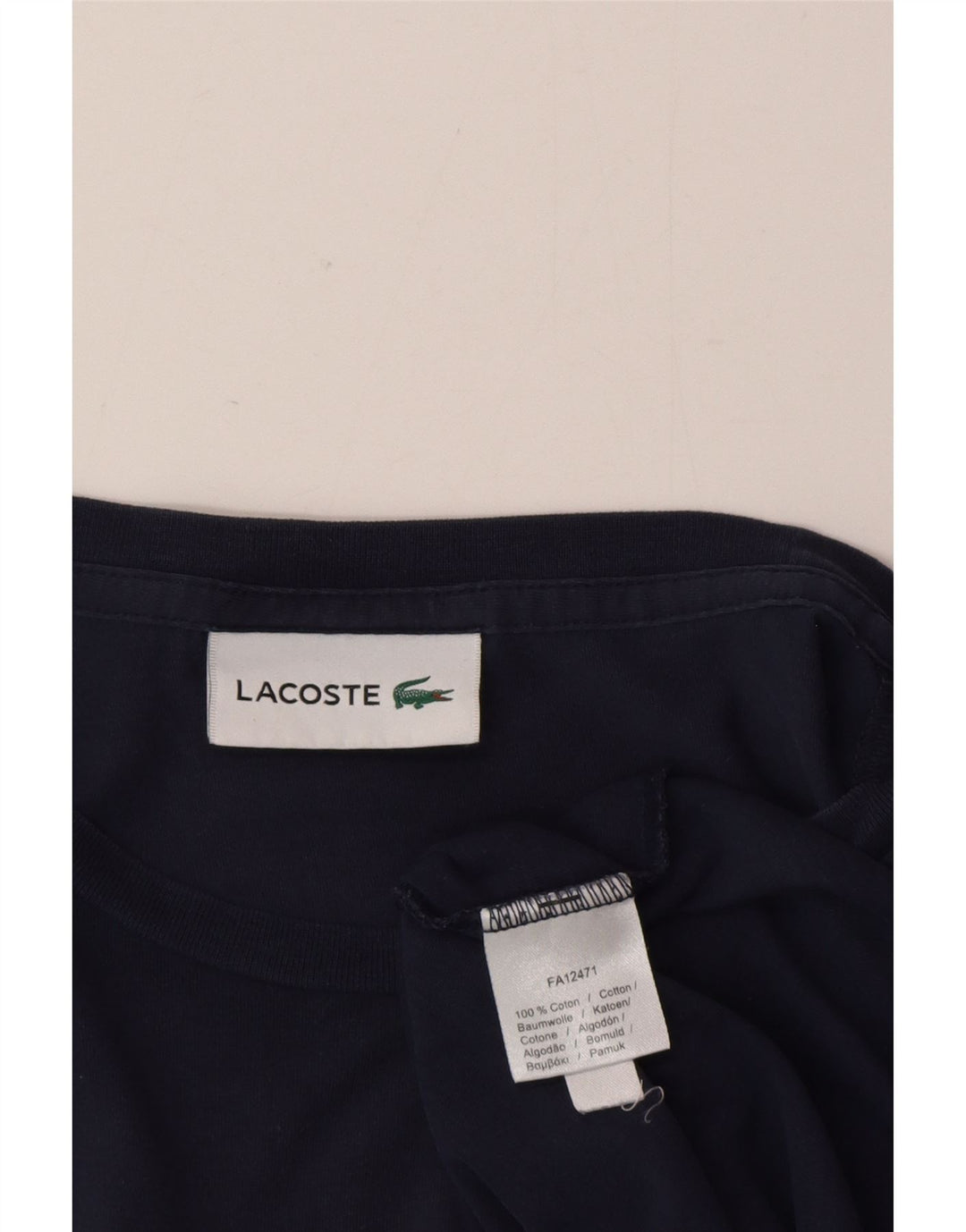 Camiseta Lacoste Hombre Top Grande Azul Marino Algodón