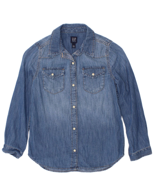 Gap Camisa Vaquera Niña 6-7 Años Small Azul Algodón