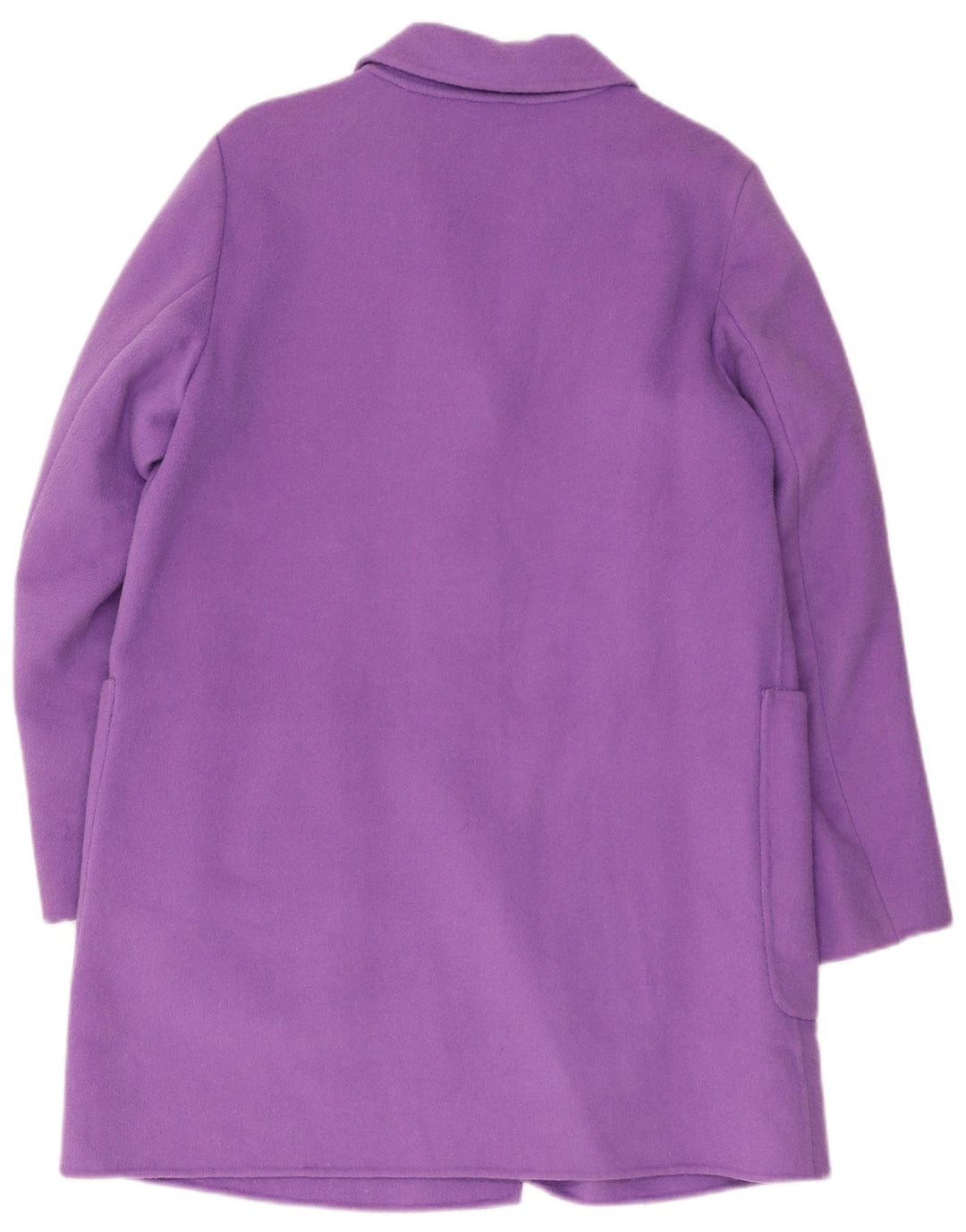 Abrigo Benetton Mujer UK 44 Grande Lana Púrpura