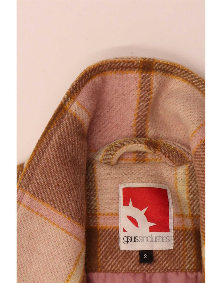 Abrigo corto para mujer UK 10 Small Multicolor Check Acrílico