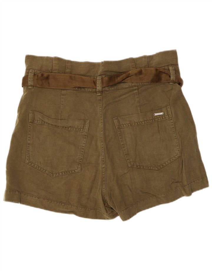 Guess Pantalones Calientes De Cintura Alta Para Mujer Grande W34 Caqui