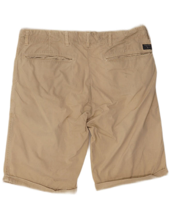 Woolrich Mens Chino Shorts W34 Large Beige Cotton