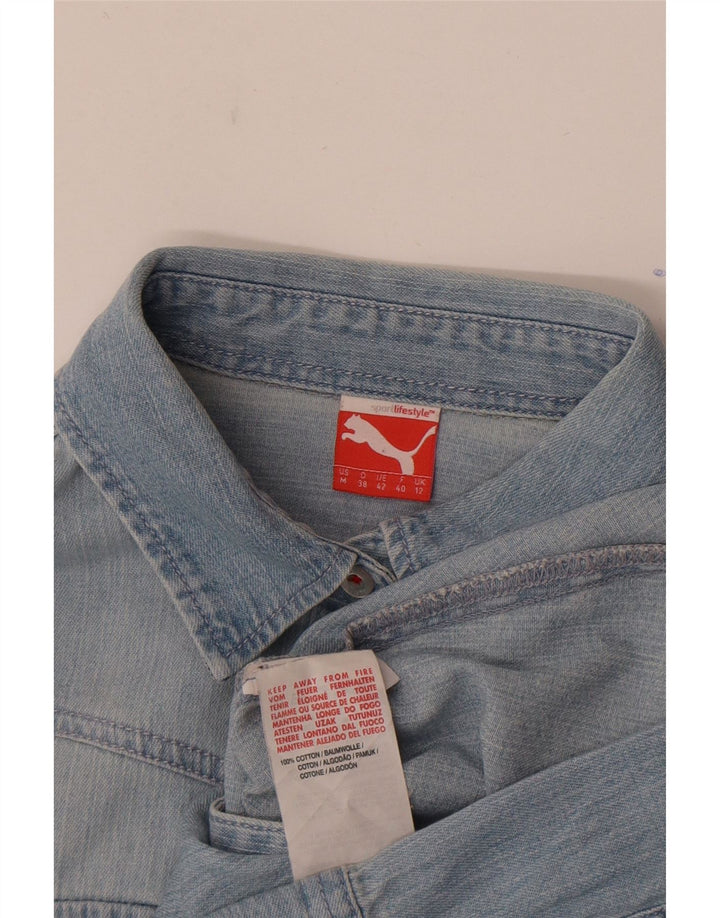 Puma Camisa vaquera para mujer UK 12 Algodón azul medio