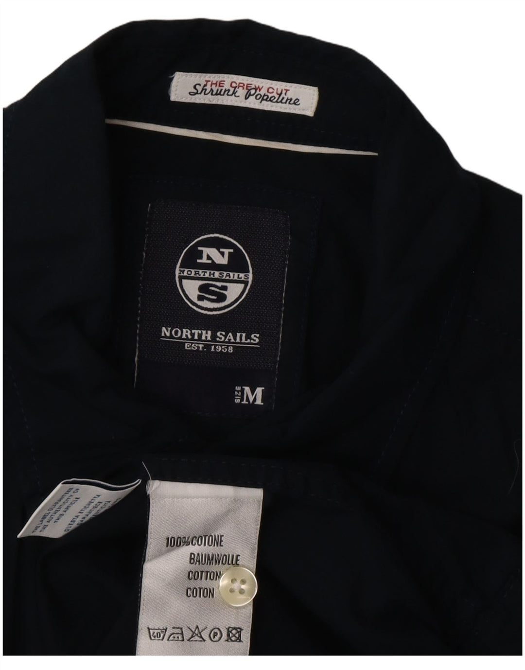North Sails Camisa gráfica de manga corta para hombre Algodón azul marino medio