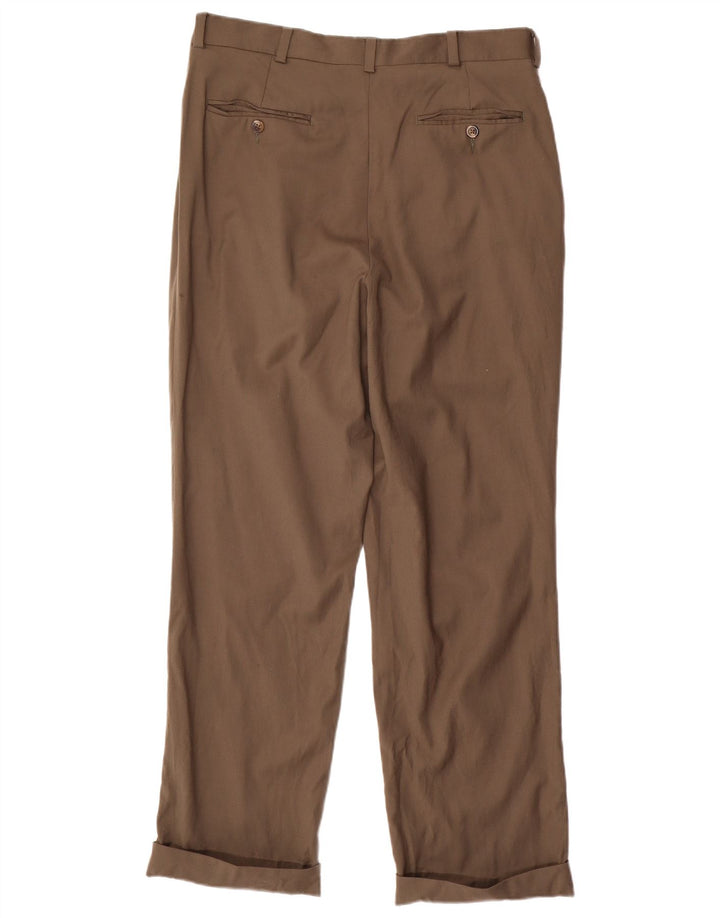 NAUTICA Pantalón de traje con pinzas para hombre W33 L30 Lana gris