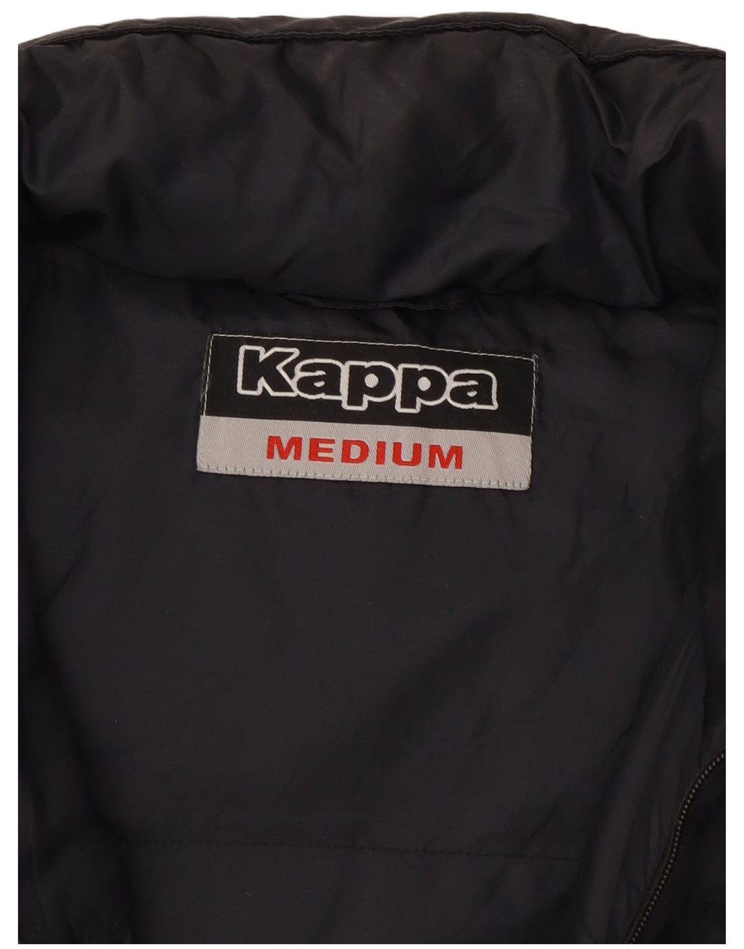 KAPPA Chaleco acolchado con capucha para hombre UK 38 Medium Black Nylon