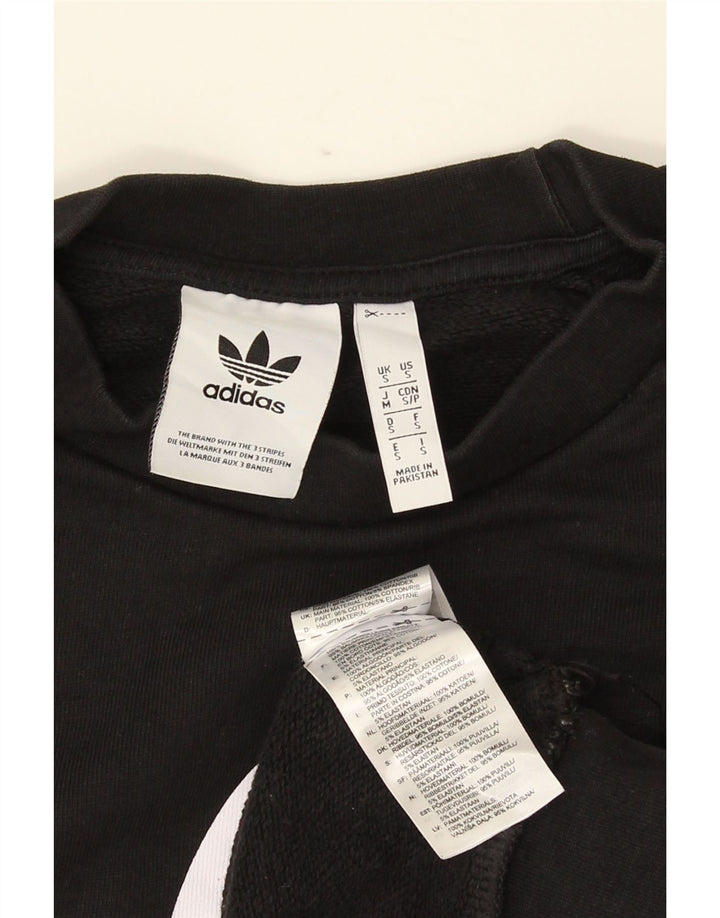 Adidas Hombre Sudadera Gráfica Jersey Pequeño Algodón Negro