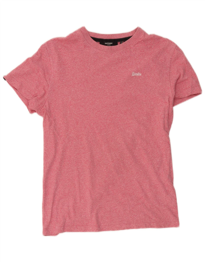Superdry Camiseta para hombre Top de algodón moteado en rosa medio