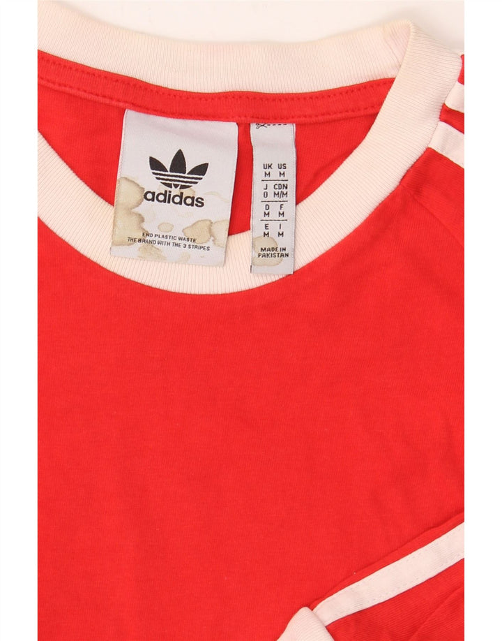 ADIDAS Mens T-Shirt Top Medium Red Cotton Vintage Adidas and Second-Hand Adidas from Messina Hembry 